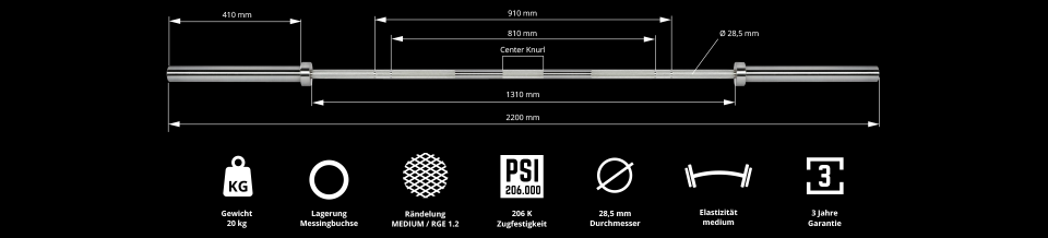 ATX® Power Bar +700 kg - Federstahl - Chrom