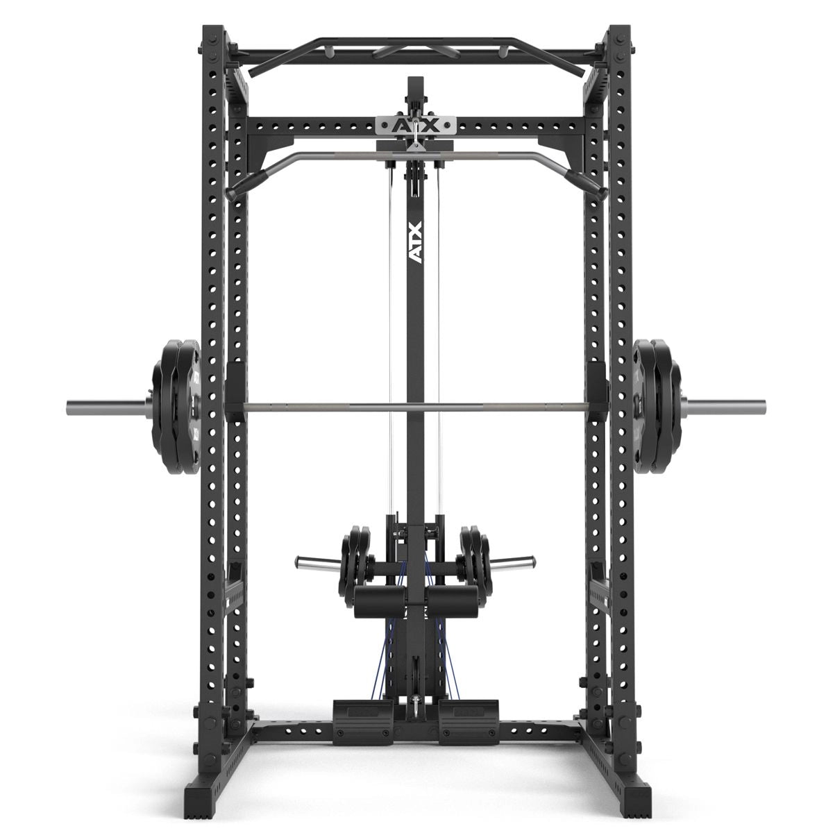 ATX® Power Rack 640/660 mit Latzug - Hantelscheiben, in 2 Höhen vorne 2