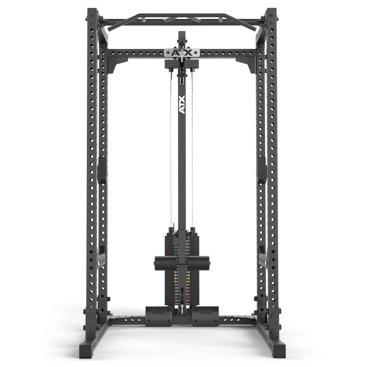 ATX® Power Rack 640/660 mit Latzug 115 kg Steckgewichte, in 2 Höhen vorne