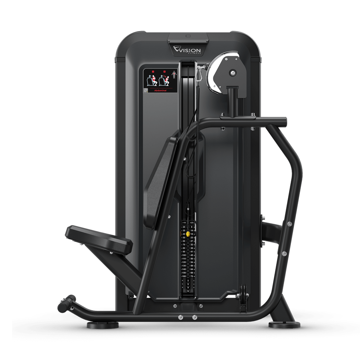 Bauchmuskelmaschine - Vision Fitness Keystone seitliche Ansicht