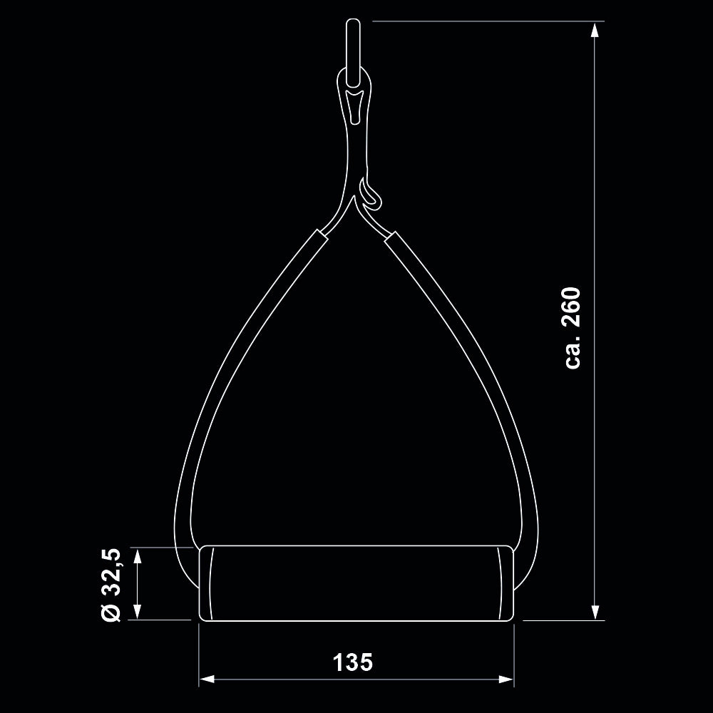 ATX® Alu-Handle Einhandgriffe - Paar Maße
