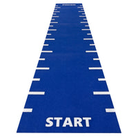 Kunstrasen Sprinttrack - Start & Finish blau