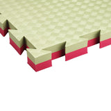 Kampfsportmatte Judo 100 x 100 x 4 cm Ecke grün rot