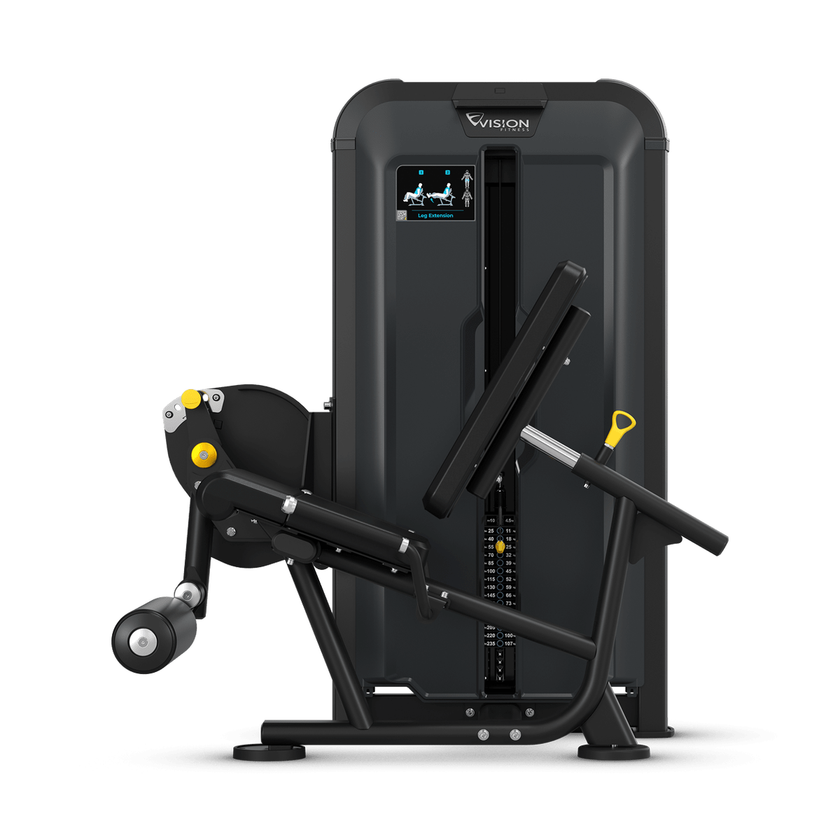 Beinstrecker Maschine - Vision Fitness Keystone von der Seite
