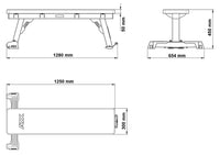 Maße ATX® Flat Bench Heavy Weight