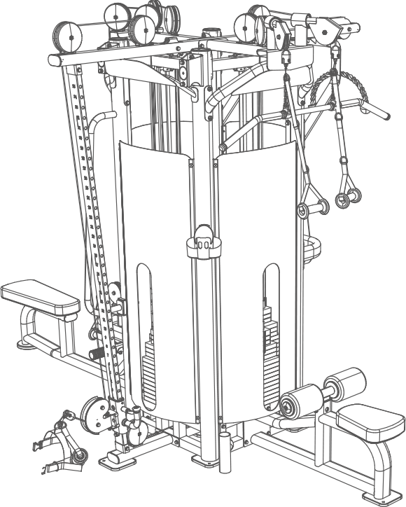 Multifunktionsstation 4 Stationen - BH Fitness