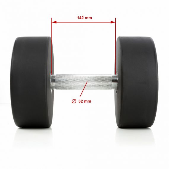 ATX® Urethan Dumbbell Komplettsätze Maße: Griffdurchmesser ca. 32 mm; Griffmaß: 142 mm 