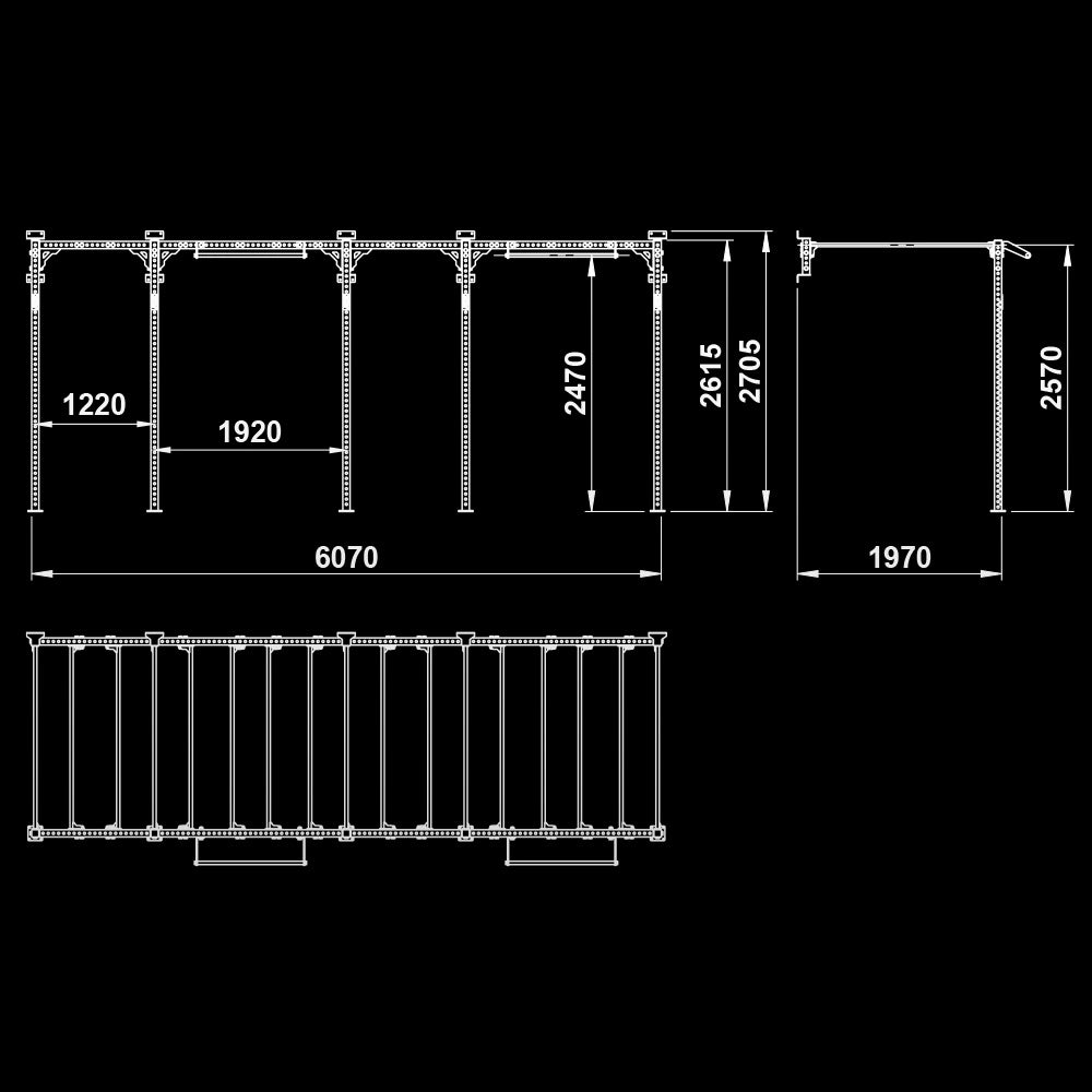 ATX® Functional WALL RIG 700 - Ladder 4 Maße
