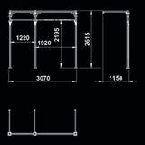 ATX® Functional WALL RIG 700 - Standard 2 Maße