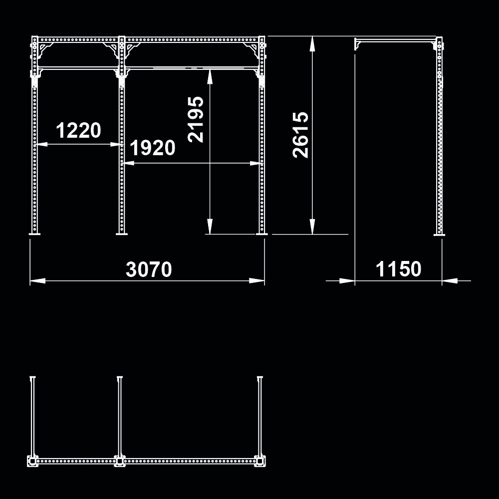 ATX® Functional WALL RIG 700 - Standard 2 Maße