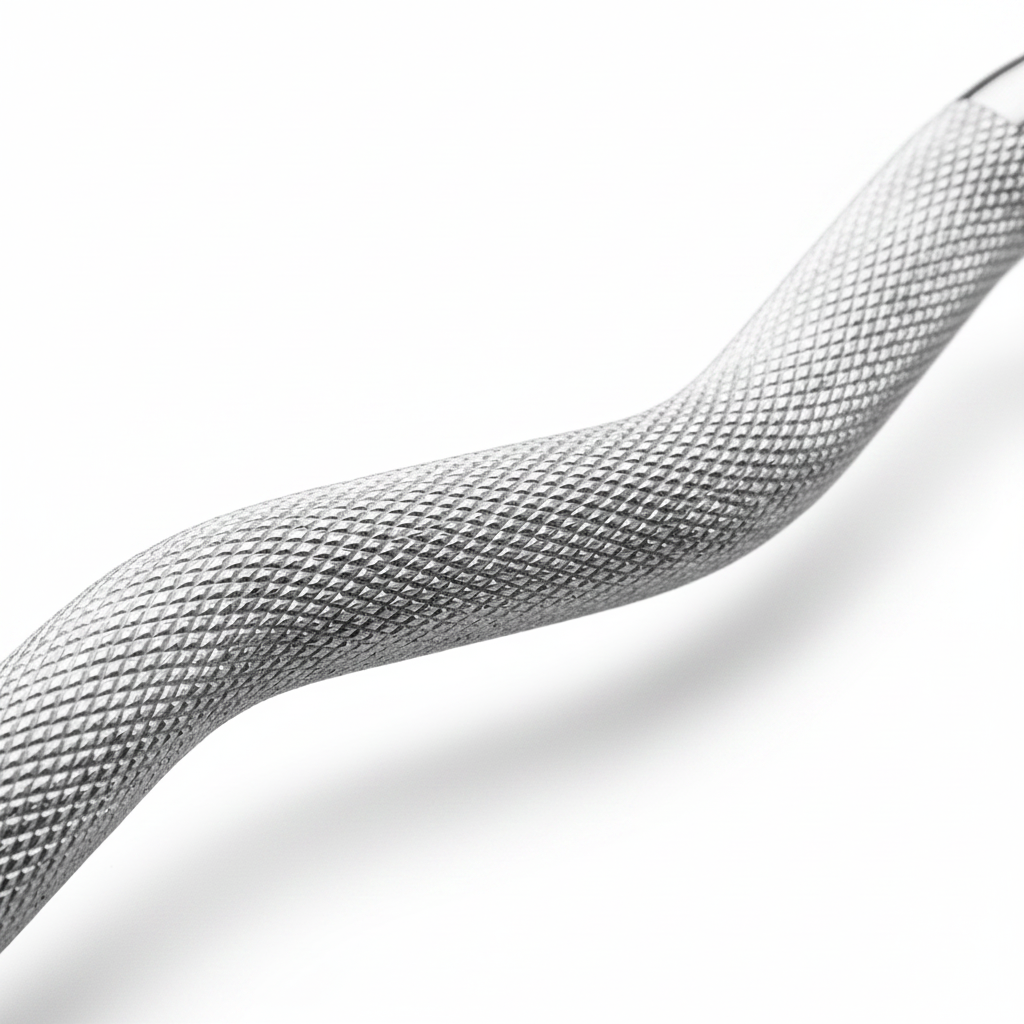 SZ Stange 50 mm X 120 cm - chrom Rändelung Knurling