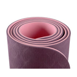 Yogamatte Eco-Line Set 180 x 60 x 0,6 cm lila zusammen gerollt