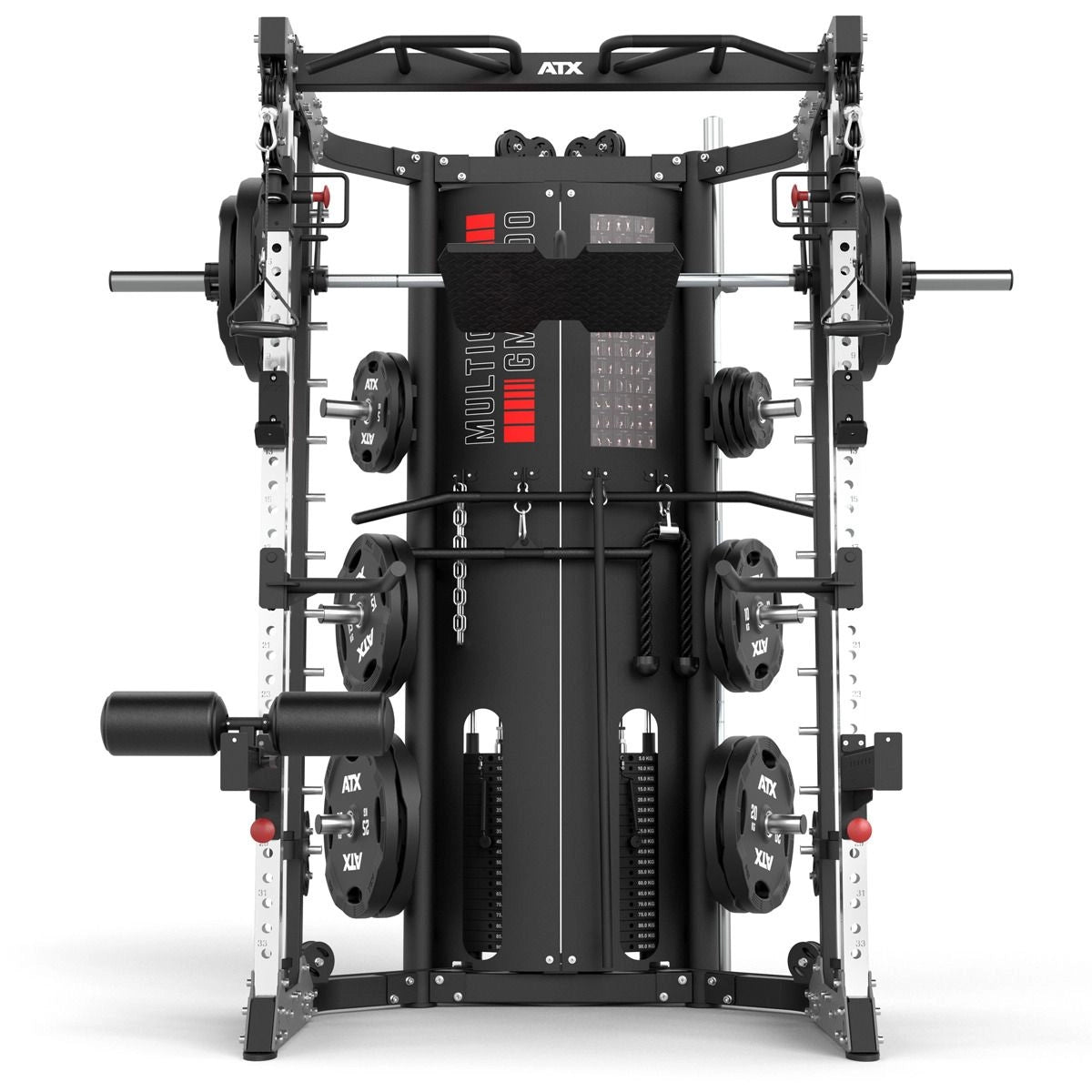 ATX® Multigym GMX 2000 2x90 Steckgewichte Front mit Zubehör