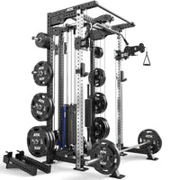 ATX® Hardcore Half Rack & Pull Station inkl. Hantelscheiben und Hantelstange