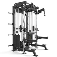 ATX® Multi Pull Half Rack mit 2 x 110 kg Steckgewichten Schrägansicht vorne