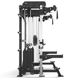 ATX® Multi Pull Half Rack mit 2 x 110 kg Steckgewichten Ansicht von der Seite