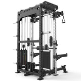 ATX® Multi Pull Half Rack mit 2 x 110 kg Steckgewichten Schrägansicht hinten