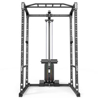 ATX® Power Rack PRX-510-XS mit Latzug 100 kg Steckgewichte Frontansicht