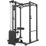 ATX® Power Rack PRX-510-XS mit Latzug 100 kg Steckgewichte Ansicht hinten