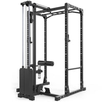 ATX® Power Rack PRX-510-XS mit Latzug 100 kg Steckgewichte Ansicht hinten