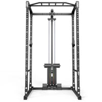 ATX® Power Rack PRX-520-XS mit Latzug 100 kg Steckgewichte Frontansicht