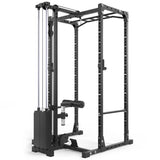ATX® Power Rack PRX-520-XS mit Latzug 100 kg Steckgewichte Ansicht hinten