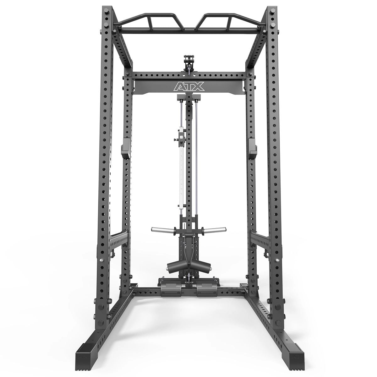ATX® Power Rack PRX-780 mit Latzug - Hantelscheibenaufnahme Frontansicht