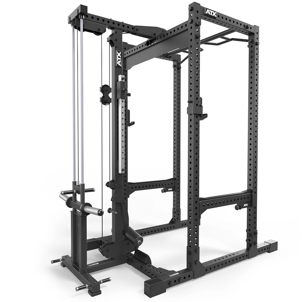 ATX® Power Rack PRX-780 mit Latzug - Hantelscheibenaufnahme Ansicht Latzug