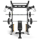 ATX® Rack-Zugstation inkl. Multipresse zur Wandbefestigung Front mit Hantelbank