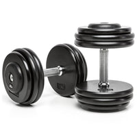 CHD Komplett Hantelsätze - Guss glatt - 2 kg Steigung 4 - 70 kg