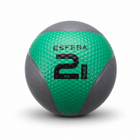 Medizinball aus Gummi – 2 kg grün