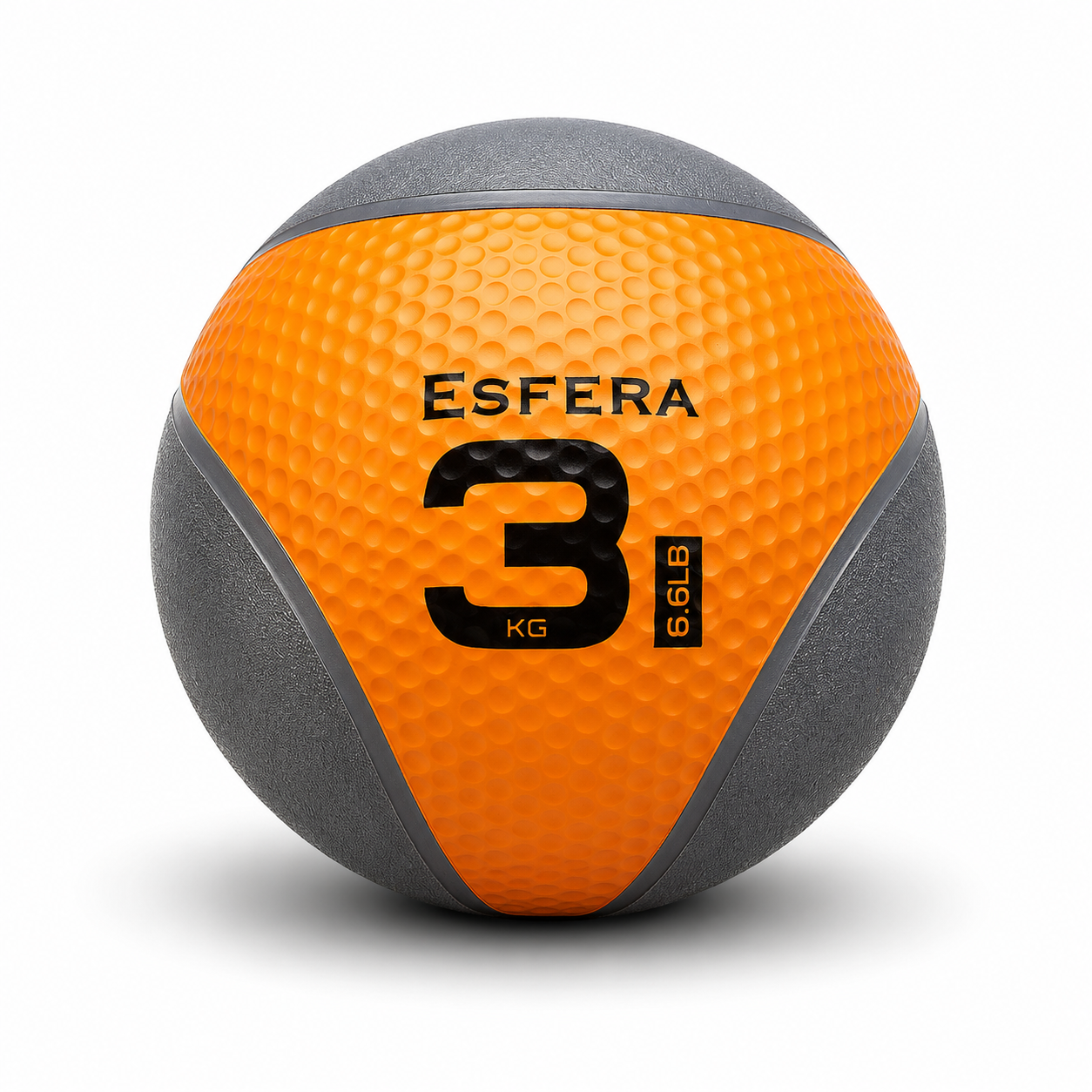 Medizinball aus Gummi – 3 kg orange