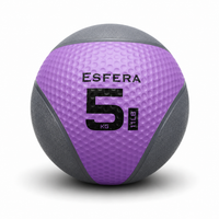 Medizinball aus Gummi – 5 kg lila