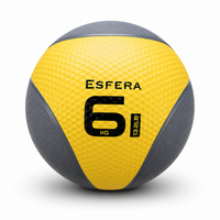 Medizinball aus Gummi – 6 kg gelb