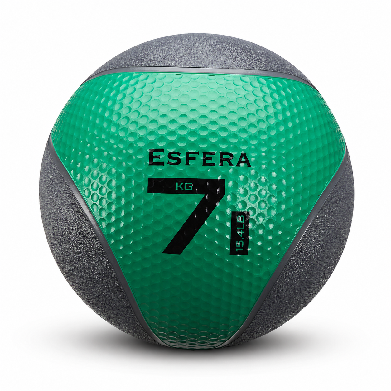Medizinball aus Gummi – 7 kg grün