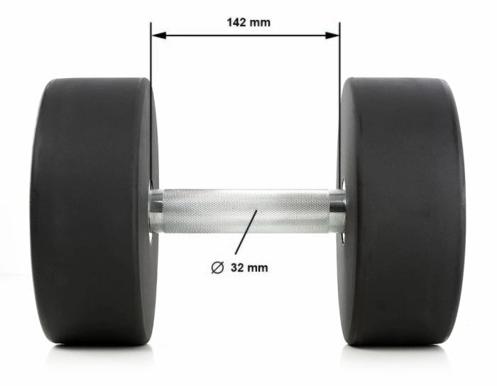 Hantelset Polyurethan 5 bis 20/ 30/ 40 kg + Ablage Innendurchmesser