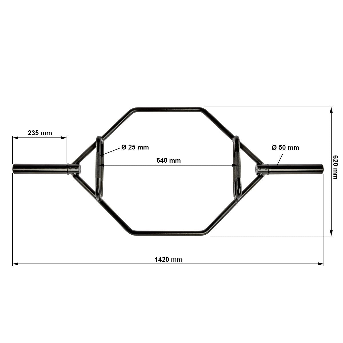 Hex Bar 50mm black