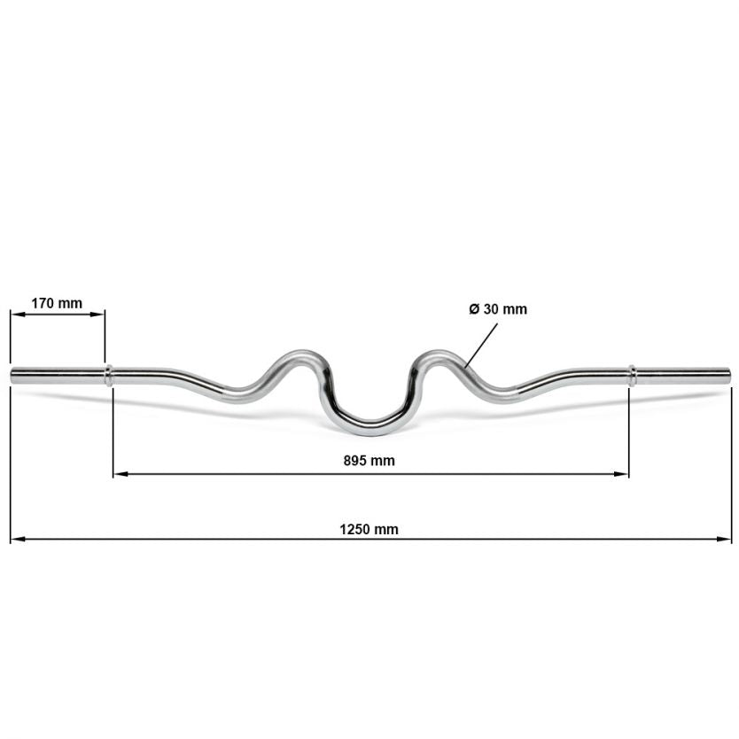 Super-SZ-Curlstange - 30 mm x 125 cm - glatte Aufnahme