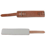 Leather foot strap - adjustable, extra soft padded