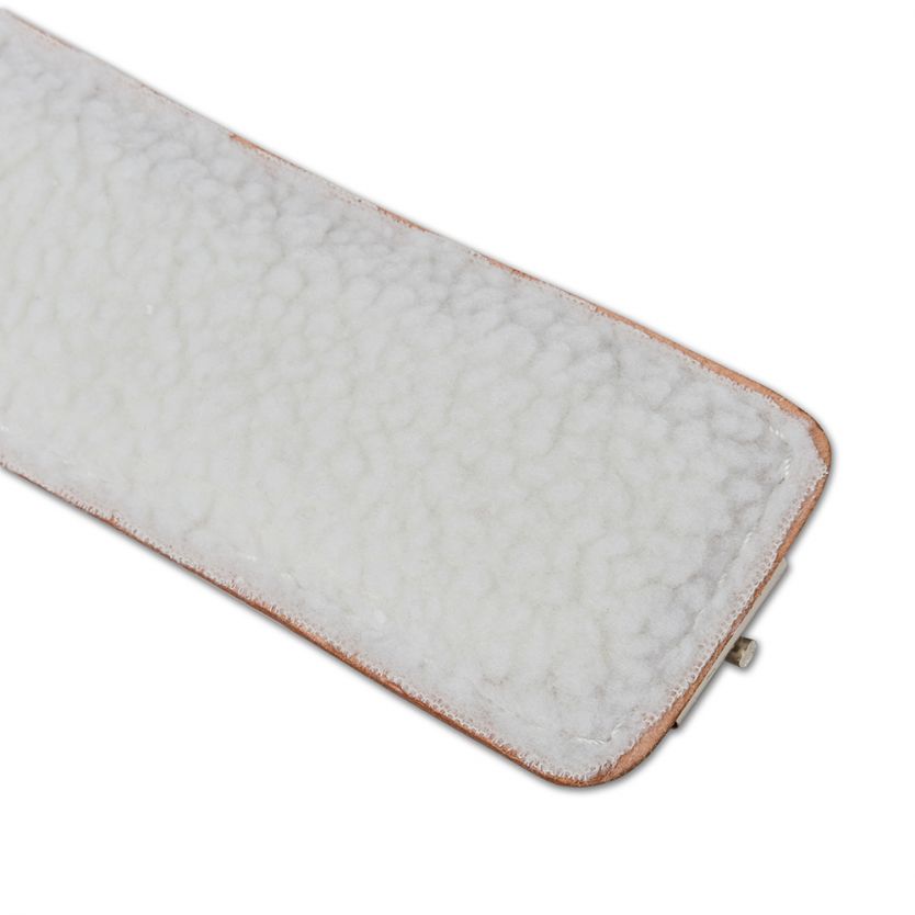 Leather foot strap - adjustable, extra soft padded