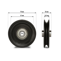 Seilrolle / Umlenkrolle ø 75 mm Maße